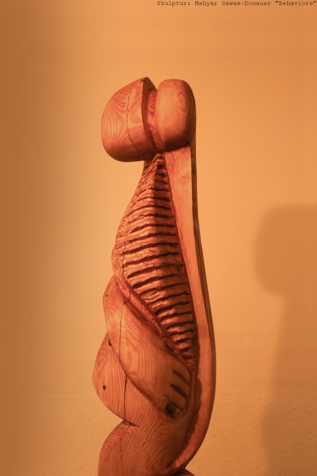 Hier wird ein Bild Mehyar Sawas-Donauers Skulptur "Behaviors" gezeigt.